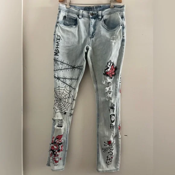 Ninth Hall Rogue Skinny Light Wash Jeans - Picture 2 of 11